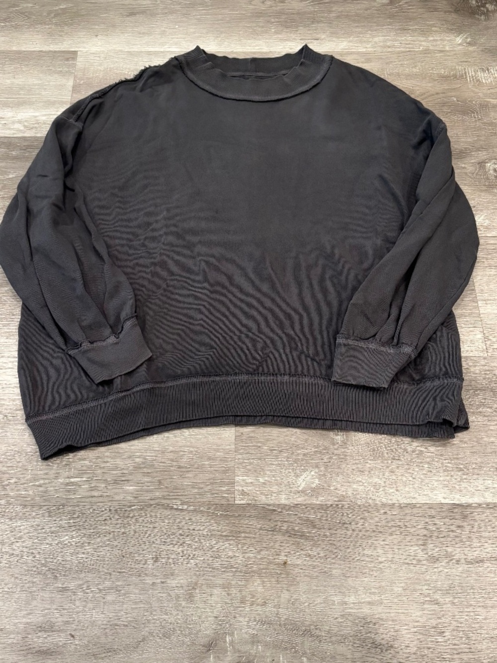 Free People We The Free Palm Springs Pullover Washed Black Womens Size XL - Picture 2 of 8